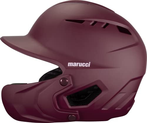 MARUCCI DURAVENT slaghjälm med käkskydd, rödbrun, senior, NOCSAE/SEI-certifierad