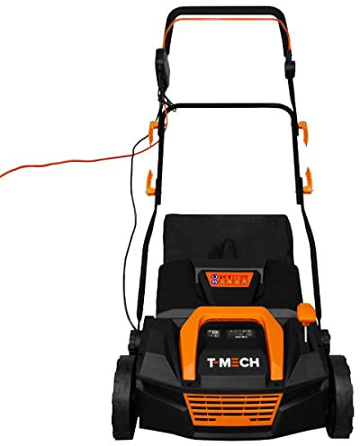 Artificial Grass Power Brush Rake Hoover Vacuum Lawn Cleaner Electric Leaf Twig Sweeper Self Propelled 380mm Outdoor 50L Collection Bag 12m Cable 5 Adjustable Heights 12.2kg Lightweight 3500RPM 1800W