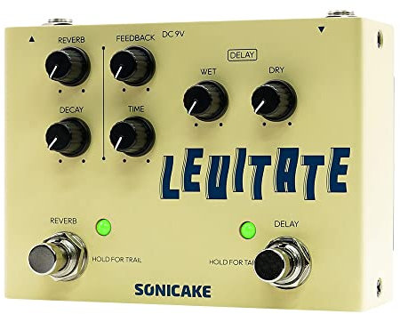 SONICAKE Delay und Reverb 2 in 1 Gitarren Effektpedal Digital Levitate