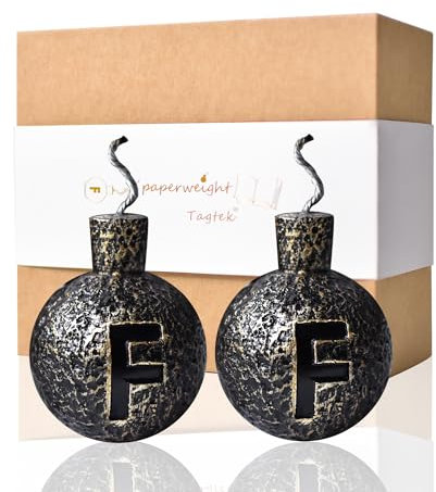 F Bomb Briefbeschwerer, lustig, dekorativ und einzigartig, Bürokabine, Schreibtischdekoration und Buchbeschwerer, lustiges Gag-Geschenk für Kollegen und Gamer, Heimbüro, Männer und Frauen, coole
