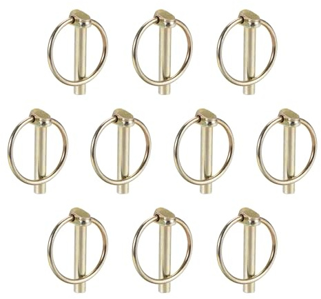 10 Pcs Linch Pins, Metal Lock Cotter Pins Fasteners for Trailers Tractors Mechanical, 4.5mm x 36mm