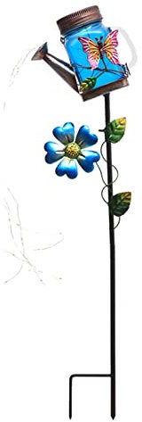 Fofetbfo Lámpara de Pie Regadera, Luces de Regadera con Energía Solar con Luces de Cadena, Regadera Solar de Colibrí, Luces Solares de Jardín Impermeables con Estaca para Pasarela, Camino, Patio,(#2)
