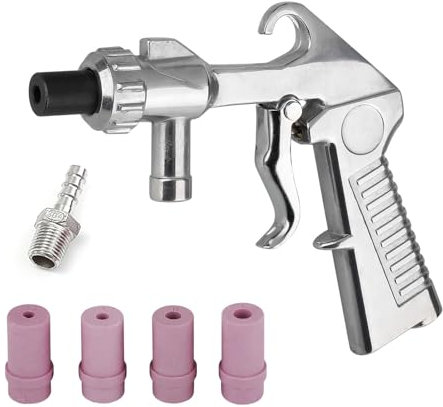 Sableuse à main + 1 buse en métal + 4 buses en céramique Embout de buse supplémentaire, accessoires pour machine à sabler