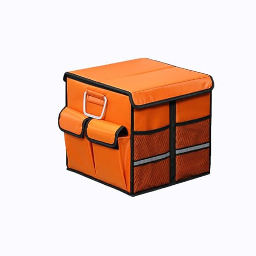 TARCIN Kofferraum Organizer Auto für Tesla Model S/Model X/Model Y/Model 3, Faltbar Wasserdicht Langlebig Mehrere Fächer Kofferraum Organizer,36L-Orange