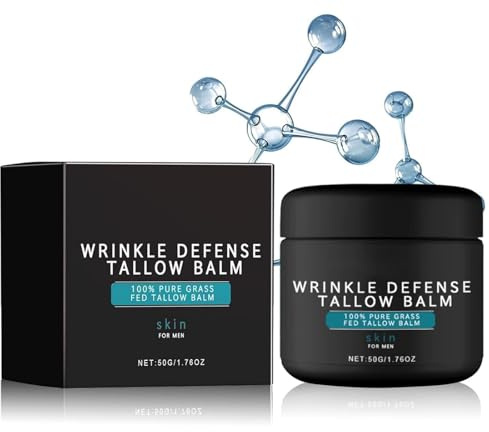 Anti - arrugas tallow balm, esencia de tallow para hombres y crema hidratante para lavado facial, recuperación contra el envejecimiento y reducción de líneas finas (Balm)