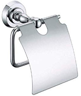 Toilettenpapierhalter aus Edelstahl - mit Ablage, Taschentuchhalter für Badezimmer, Toilettenpapierrollenhalter mit Abdeckung, Wandmontage aus Edelstahl