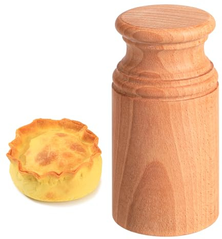 YORSEEK Wooden Pie Dolly Mould - Primitive Kitchen Tool for Pie Making