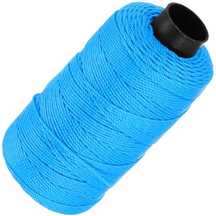 sourcing map Nylon String 3 Strands Twisted Mason Line 1.5mm x 218 Yards Nylon Twine String for DIY Projects, Home Improvement, Gardening, Gift Wrapping, Christmas Party Supplies, Sky Blue