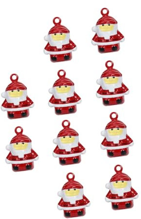 COLLBATH 10stücke Weihnachtsglocken Ornament Rote Miniatur Glöckchen Dekoration Für Weihnachten Für Bastelprojekte Festliche Und Kinderaktivitäten