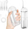 Jet Dentaire Hydropulseur Sans fil:Detartreur Dentaire avec 3 Modes et 4 Buses, Hydropulseurs et Irrigateurs Oral Dentaire Rechargeable pour Voyage et Maison Soins Hygiène de Dents, IPX7 Etanche