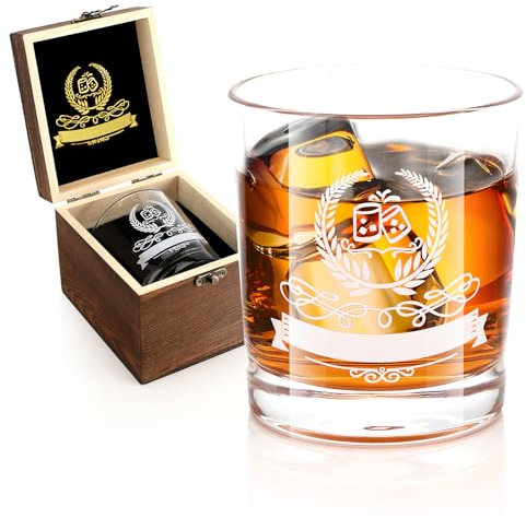 Vasmeiy Vaso Para Whiskey, 300 Ml Vasos Personalizados Vaso De Whisky Con Grabado Whisky Vasos Regalos Para Papá Vaso De Whisky Idea CumpleañOs Para Hombre