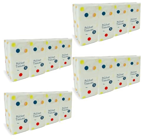 Lizzy 48 Pack (480 Piece) Pocket Tissues | Multipack Ultra Soft 3-Ply Travel Size Napkins | Makeup, Beauty, Home Care, Travel, Party Facial Clean Handy UK