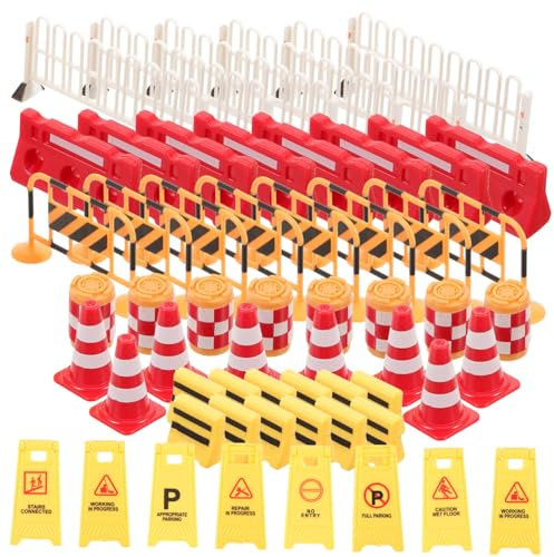 BESPORTBLE Lot de 62 Panneaux De Signalisation Miniatures pour Garçons Et Filles