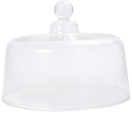 VANZACK 20 cm Glashaube Für Kuchen Und Desserts – Dekorative Transparente Kuppel Mit Knopf – Perfekte Abdeckung Für Obst Und Torten - Ideal Für Jedes Festmahl Oder Die Kaffeetafel