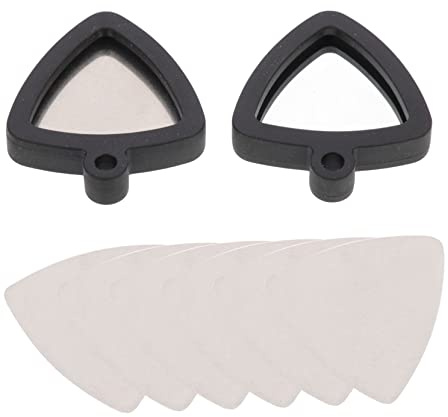 Hoement Silikon-gitarrenplektrenhalter Mit Edelstahl-gitarrenplektren Bassplektren Und Ukulelenplektren Silikonhülle Für Gitarrenplektren Gitarrenplektrenschutz Als Für