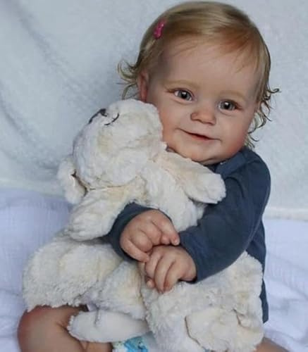 WKYUWS Reborn Puppon Vollsilikon lebensecht 50cm Reborn Baby Mädchen, Babypuppen wie echte Silikon Baby Puppe, Reborn Puppen, lebensecht mit Zubehör