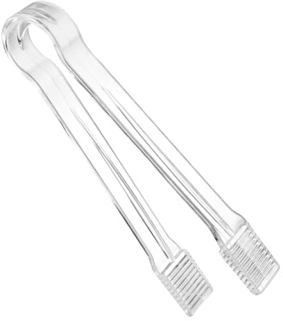 Yuemeuy Petites Pinces de Service | Pinces à Buffet,Ustensiles Polyvalents Transparents Antidérapables pour Fêtes Cuisine Snacks Salades Desserts