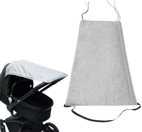 HAMKU Universal Sonnensegel Kinderwagen & Babywanne 59x69cm–UV-Schutz UPF50+ Atmungsaktiv Sonnenschutz Baby Sommer Universale Sonnenblende für Buggy Kinderwagen mit Dachfenster Einfach zu Befestigen