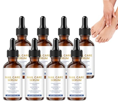 Nagelpflegeserum mit Nagelhautöl und Nagelstärkungsmittel - Nagelreparatur für Wachstum und beschädigte Nägel - Nagelhärter Extra stark mit stärkendem Lack für Zehennägel und Fingernägel (8 Flaschen)