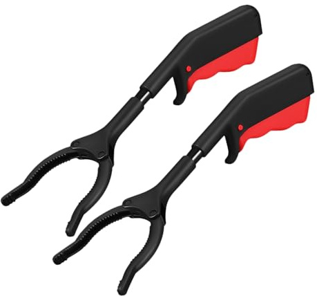 Gatuida Pinzas para Recoger Basura 2piezas de Plástico y Hierro, 28 Cm, Herramienta Portátil y Ahorra Espacio para Personas Mayores y Discapacitados