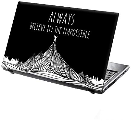 TaylorHe Folie Sticker Skin Vinyl Aufkleber mit bunten Mustern für 15 Zoll 15,6 Zoll (38cm x 25,5cm) Laptop Skin glaube an das Unmögliche