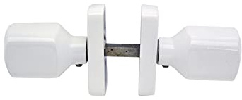 MICEL - 68012 - Pomo para puerta, en Aluminio, Color blanco, Juego completo para una puerta, 80 x 39 mm