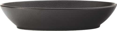 Maxwell & Williams Caviar Black Schale Oval, Schüssel, Premium-Keramik, Schwarz, 20 x 14 cm, 500 ml, AX0207