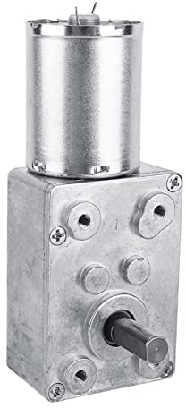 Motoriduttore a Vite Senza Fine Reversibile DC 12V, 62 RPM, Coppia Elevata CW/CCW, Autobloccante, per Finestre e Apriporta