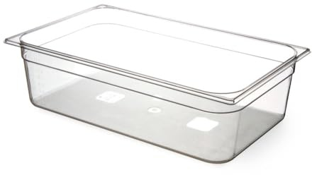 HENDI Gastronormbehälter, Temperaturbeständig von -40° bis 90°C, BPA frei, Geruchs- und geschmacksneutral, Enthält kein Bisphenol A, Stapelbar, 9L, GN 1/1, 530x325x(H)65mm, Hochtransparent