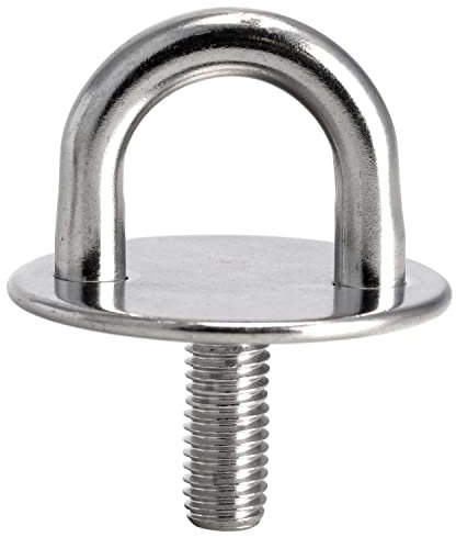 FASTON® Augplatte Rund mit Gewinde M8-40 mm Edelstahl A2 V2A (2 Stück) Ösenplatte Gewindeschraube Decksplatte Wandauge Wandöse Wandhaken Zurröse