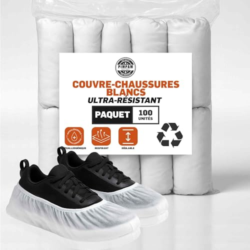 PimPam Factory - Überzieher Schuhe (100 Stück) – Wasserdicht Und Hypoallergen Schuhüberzieher – Überziehschuhe Für Empfindliche Böden – Praktische Überschuhe Einweg Für Haushalt, Medizin Und Arbeit