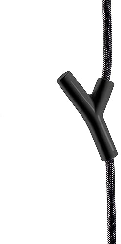Depot4Design Wardrope Garderobe, Haken schwarz Seil schwarz matt mit 4 Haken