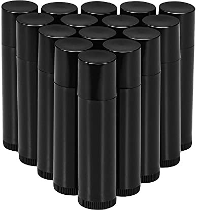 25 st Mini 5ML DIY Läppbalsam Tubes Läppglans Tuber Svart Tom Plast Påfyllningsbar Läppbalsam Förvaringsbehållare för DIY Hemlagad Läppstift Läppbalsam Rund Tube