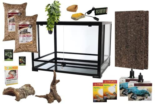 Komplettset: Für Bartagamen, Tejus und Warane (150 x 80x 80) Terrarium OHNE! Terrarium