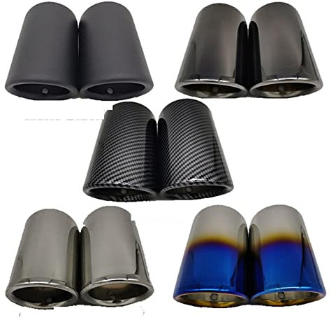 Auspuff Endrohr Für Jetta Mk6 Für VW Für Golf 6 7 Mk7 Polo 6r Bora Scirocco Lavida Variant Auto Auspuff Schalldämpfer Auspuff (Farbe : 2pcs Carbon Color)