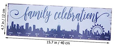 Ciieeo Holzkalender Zum Aufhängen Familiengeburtstagstafel Geburtstagskalender-erinnerung Wandkalender Mit Runden Scheiben Diy Kalender Für Heimdekoration Bunt Brett Seil Scheiben