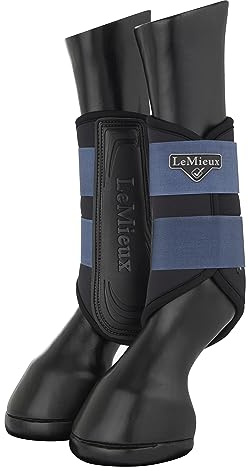 LeMieux Grafter Bürstengamaschen – Schutzausrüstung und Trainingsausrüstung – Pferdestiefel, Bandagen und Zubehör (Atlantik/X-Large)