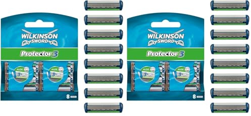 Wilkinson Sword Protector 3 Rasierklingen für Herren Rasierer, 8 Stück (2er Pack)