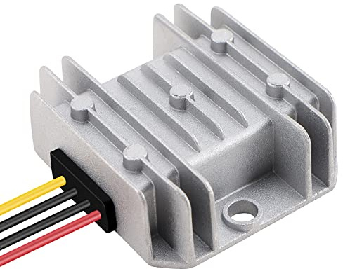 DROK Voltage Regulator 2pcs, DC to DC Buck Converter Adjustable 8-35V to 3-24V 5A, 24V to 12V Step Down Converter 12V Power Supply