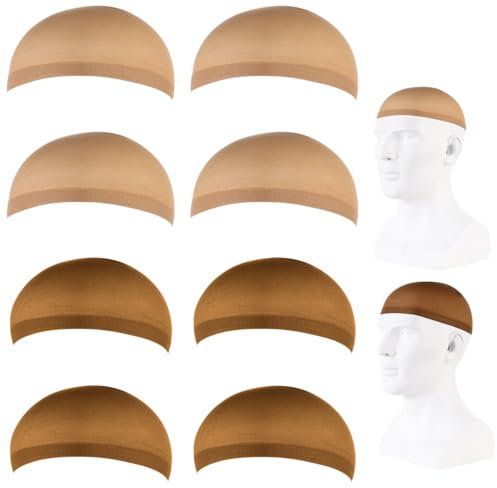 8 Stück Wig Cap Atmungsaktive Haarnetz für Perücken Nylon Haarnetz Perücke Elastische Atmungsaktive Perückennetz