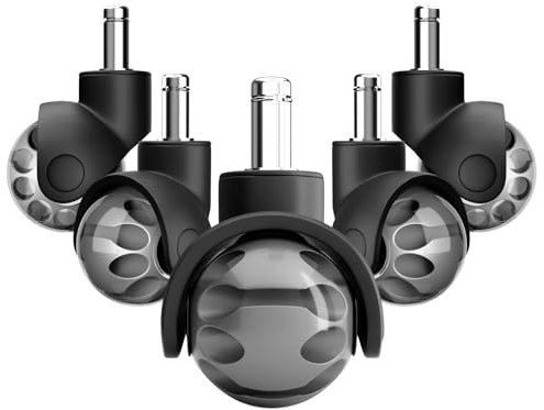 BüRostuhl Rollen, Hartbodenrollen, 11mm X 22mm Gummirollen BüRostuhl, Leise GeräUschlos Stuhlrollen, Keine Spuren Schreibtischstuhl Rollen, Doppelrollen Solide Stabil