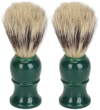 ANKROYU 2 Pezzi Spazzola in Schiuma per Barba da Uomo, Spazzola in Schiuma per Barba da Uomo con Manico in Resina, Spazzola per Capelli in Schiuma per Barba Leggera e Morbida per