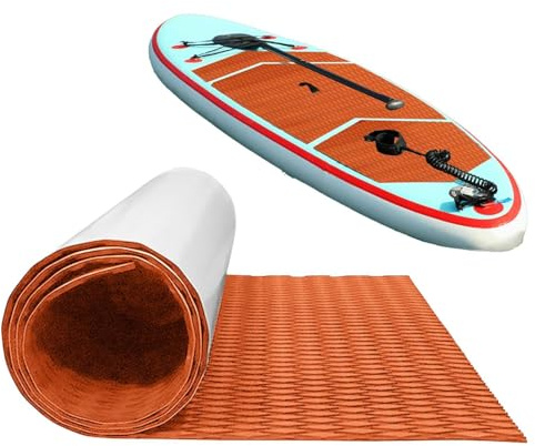 su-p Traction Pad Deck Grip Matte, Surfboard Mat Grip Surfboard Yatch Deck Pad, Rutschfester Selbstklebender Bodenbelag, Trimmbar Eva-Pad Für su-p, Surfen, Skimboards Standup & Mehr, 120 X 30 cm