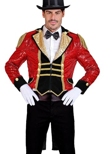W WIDMANN MILANO Party Fashion - Zirkusdirektor Kostüm Herren | Paillettenjacke für Karneval, Showman-, Rockstar- und Zirkus Verkleidungen
