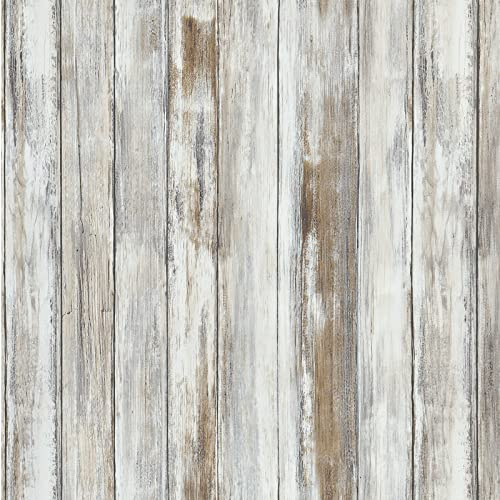 Hode 44cmx6m Wood Effect Wallpaper Sticky Back Plastic Roll Peel and Stick Wallpaper Self Adhesive Wall Paper Waterproof Removable Vinyl Wrap Bathroom Kitchen Door Table Worktop Vinyl Covering