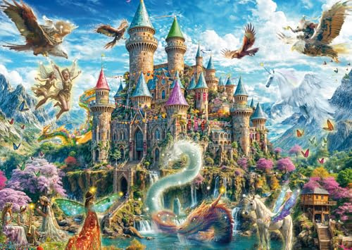 Schmidt 59791 Märchenschloss im Reich der Fantasie, 1000 Teile Puzzle