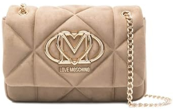 Love Moschino BORSA EMBOSSED VELOUR PL SABBIA