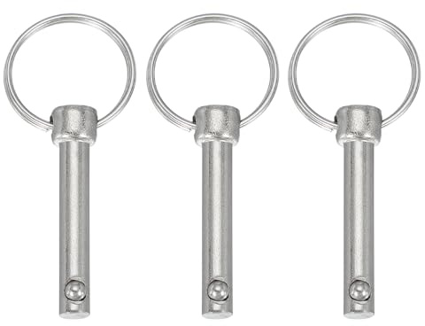 QUARKZMAN Packung mit 4 Schnellspannstift Durchmesser 1/4 6mm | Bimini Top Pin Marine Hardware, Kohlenstoffstahl, Nutzlänge 1,02 26mm, Gesamtlänge 2,28 58mm, für Bootszubehör