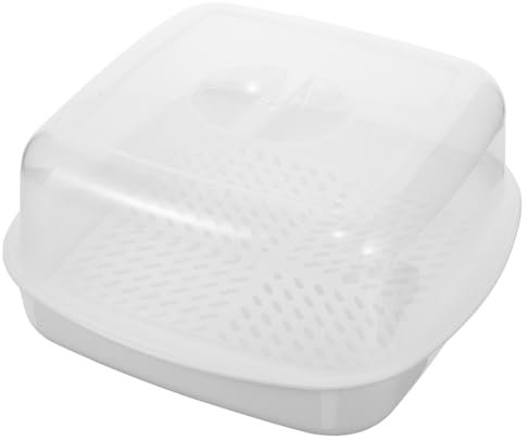 FUNOMOCYA Vaporera Para Microondas Cesta De Vapor Blanca Pp Resistente Alta Temperatura Para Cocina Doméstica Al Vapor Arroz Verduras Huevos Hogar
