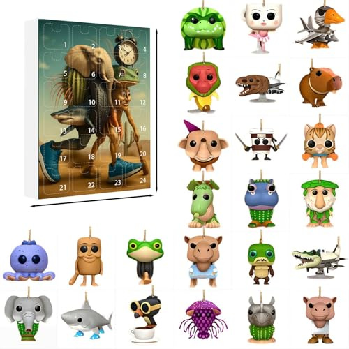 Coffret cadeau contenant Tralalero Tralala et Tung Tung Sahur, créatif et intéressant, 24 pièces, petit pendentif à collectionner, cadeau adapté pour les collectionneurs et les enfants (D)